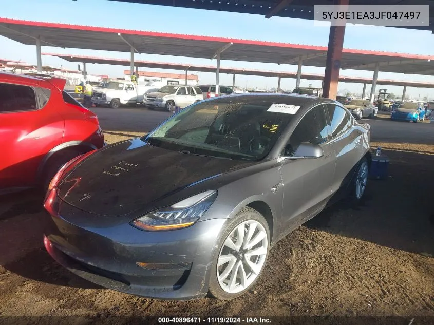 2018 Tesla Model 3 Long Range/Mid Range VIN: 5YJ3E1EA3JF047497 Lot: 40896471