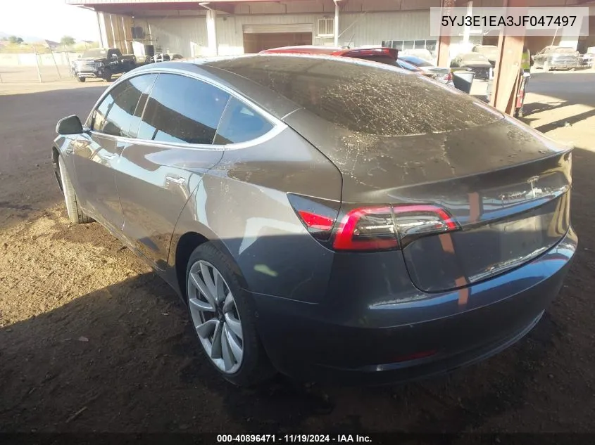 2018 Tesla Model 3 Long Range/Mid Range VIN: 5YJ3E1EA3JF047497 Lot: 40896471