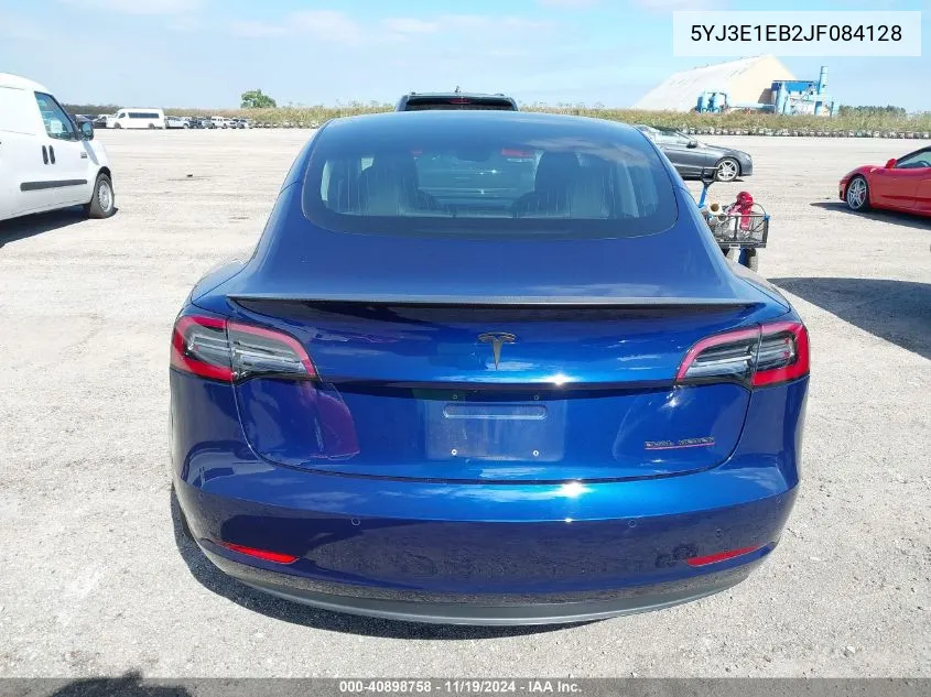 2018 Tesla Model 3 Long Range/Performance VIN: 5YJ3E1EB2JF084128 Lot: 40898758