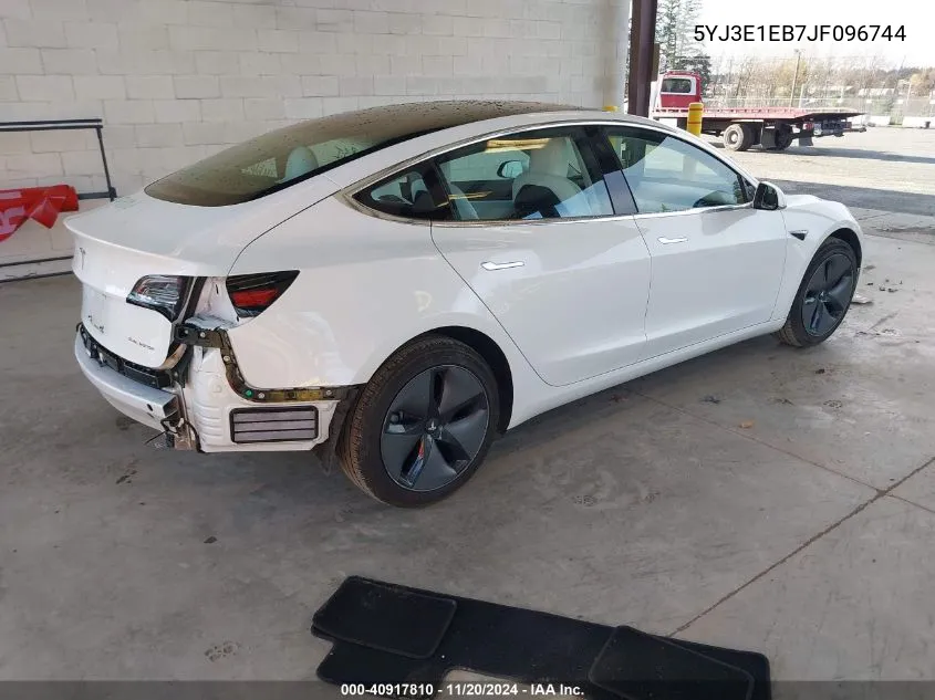 2018 Tesla Model 3 Long Range/Performance VIN: 5YJ3E1EB7JF096744 Lot: 40917810