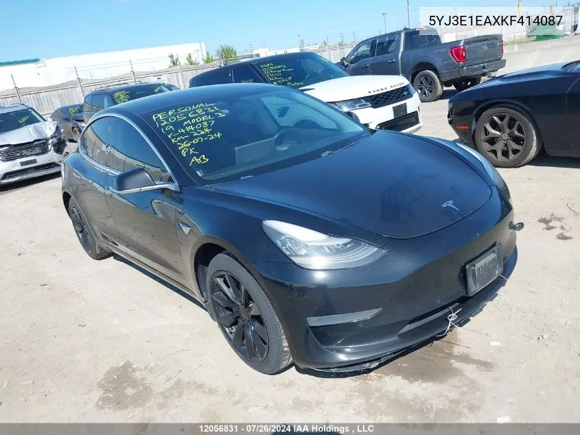 5YJ3E1EAXKF414087 2019 Tesla Model 3