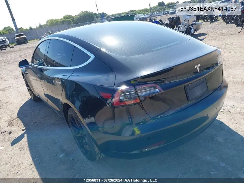 5YJ3E1EAXKF414087 2019 Tesla Model 3