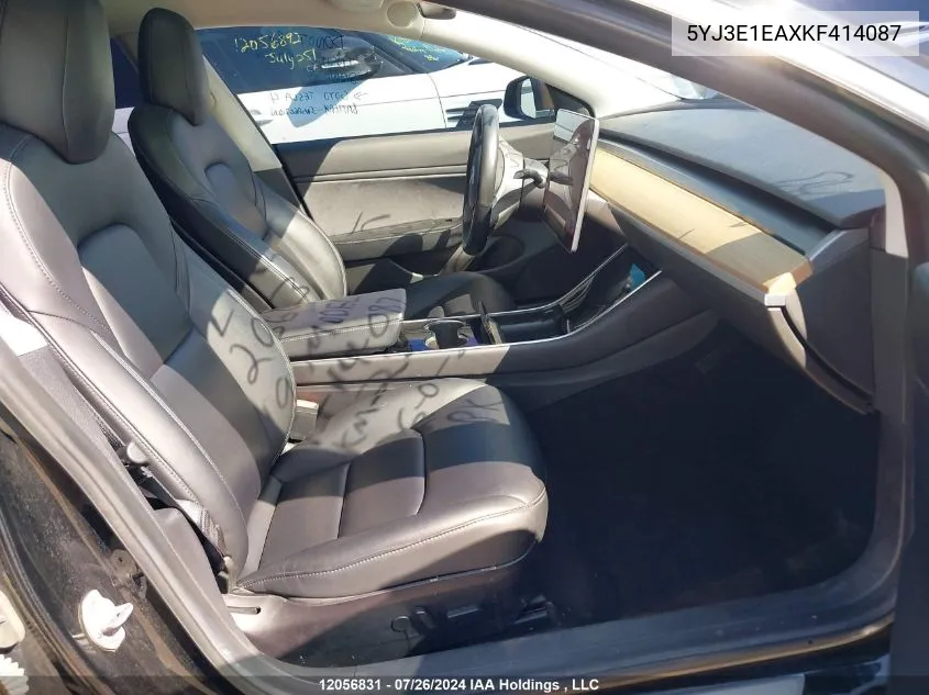 5YJ3E1EAXKF414087 2019 Tesla Model 3