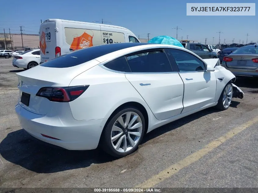 5YJ3E1EA7KF323777 2019 Tesla Model 3 Long Range/Mid Range/Standard Range/Standard Range Plus