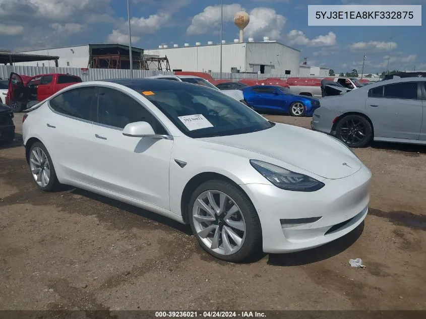 5YJ3E1EA8KF332875 2019 Tesla Model 3 Long Range/Mid Range/Standard Range/Standard Range Plus