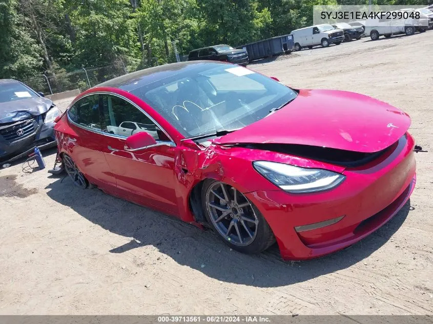 2019 Tesla Model 3 Long Range/Mid Range/Standard Range/Standard Range Plus VIN: 5YJ3E1EA4KF299048 Lot: 39713561