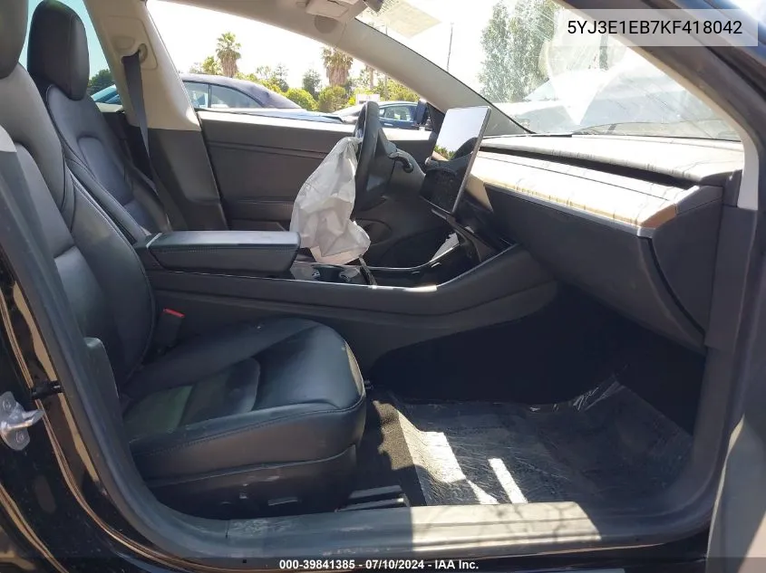 5YJ3E1EB7KF418042 2019 Tesla Model 3 Long Range/Performance