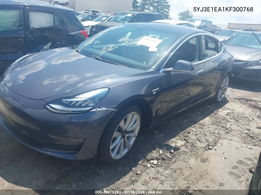 2019 Tesla Model 3 Long Range/Mid Range/Standard Range/Standard Range Plus VIN: 5YJ3E1EA1KF300768 Lot: 39875263