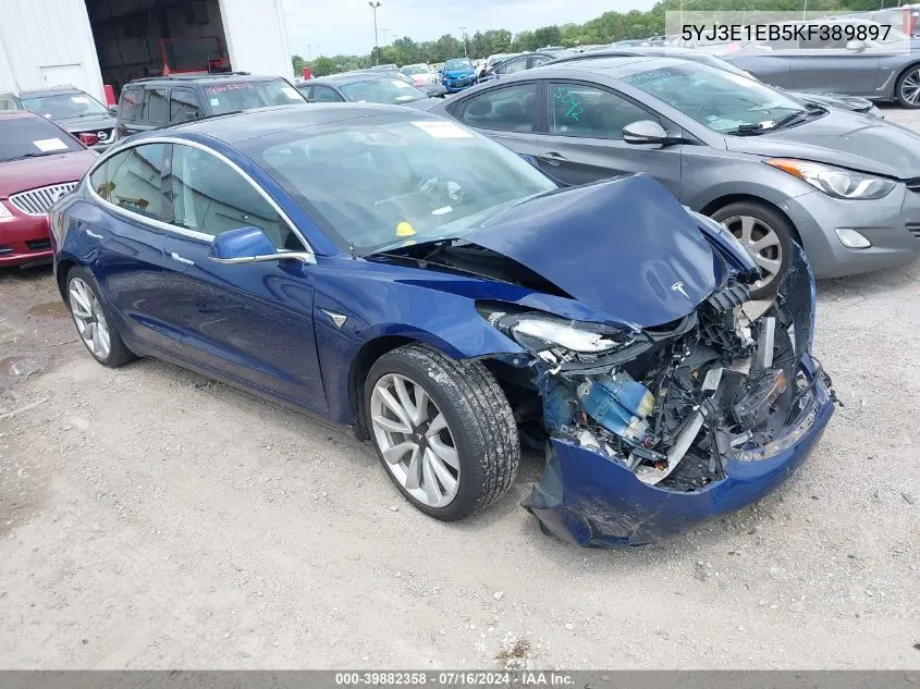 5YJ3E1EB5KF389897 2019 Tesla Model 3 Long Range/Performance