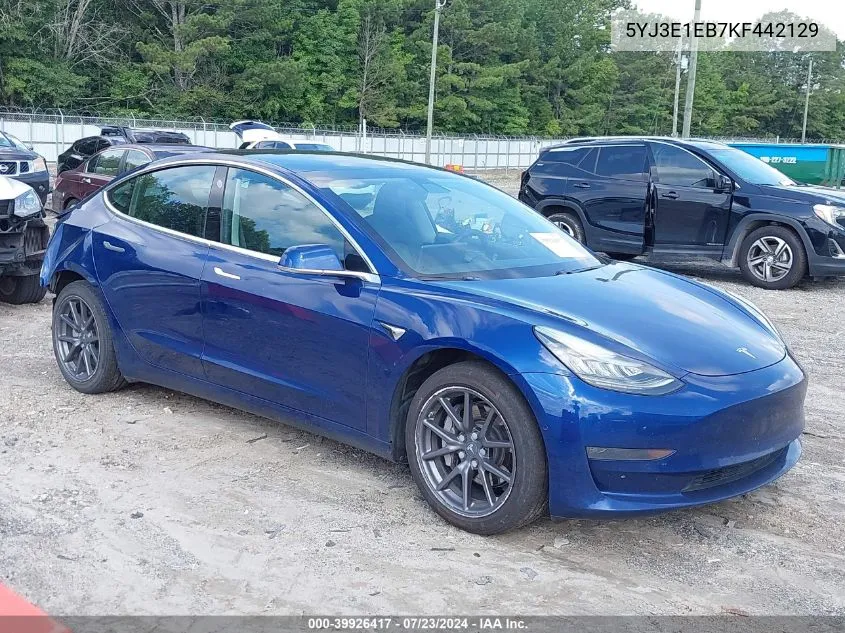 5YJ3E1EB7KF442129 2019 Tesla Model 3 Long Range/Performance