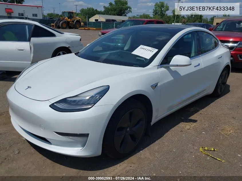 5YJ3E1EB7KF433348 2019 Tesla Model 3 Long Range/Performance