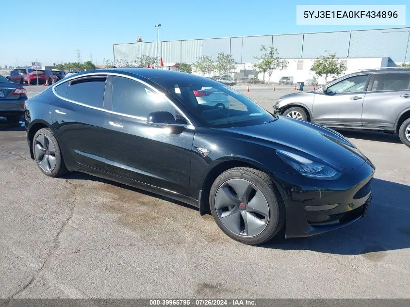 5YJ3E1EA0KF434896 2019 Tesla Model 3 Long Range/Mid Range/Standard Range/Standard Range Plus