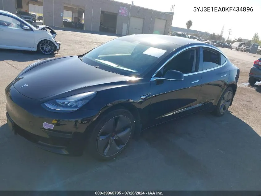 5YJ3E1EA0KF434896 2019 Tesla Model 3 Long Range/Mid Range/Standard Range/Standard Range Plus