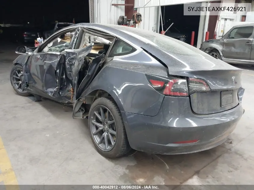 5YJ3E1EAXKF426921 2019 Tesla Model 3 Long Range/Mid Range/Standard Range/Standard Range Plus