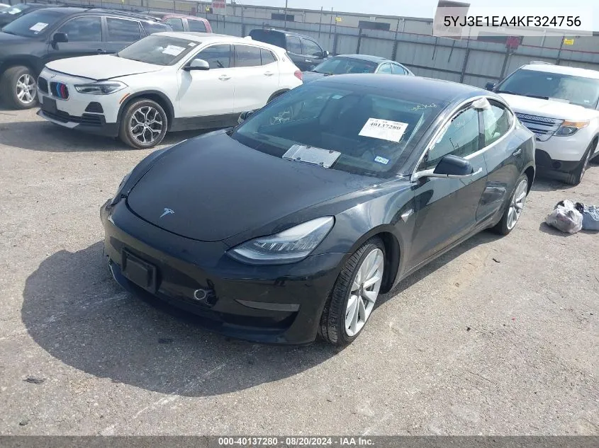 5YJ3E1EA4KF324756 2019 Tesla Model 3 Long Range/Mid Range/Standard Range/Standard Range Plus