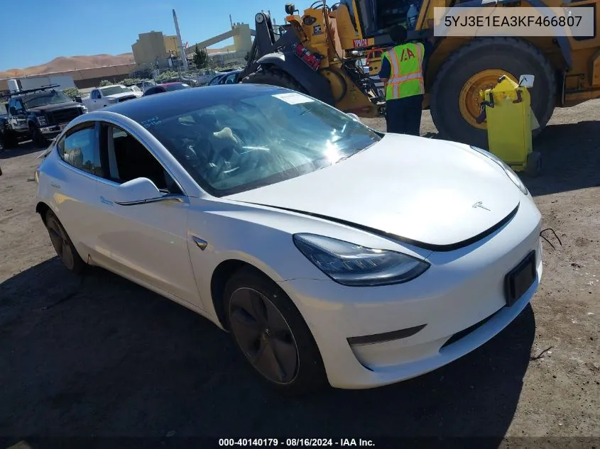 5YJ3E1EA3KF466807 2019 Tesla Model 3 Long Range/Mid Range/Standard Range/Standard Range Plus