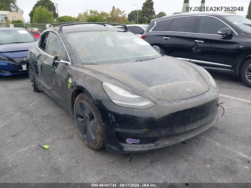 2019 Tesla Model 3 Long Range/Mid Range/Standard Range/Standard Range Plus VIN: 5YJ3E1EA2KF362048 Lot: 40141734