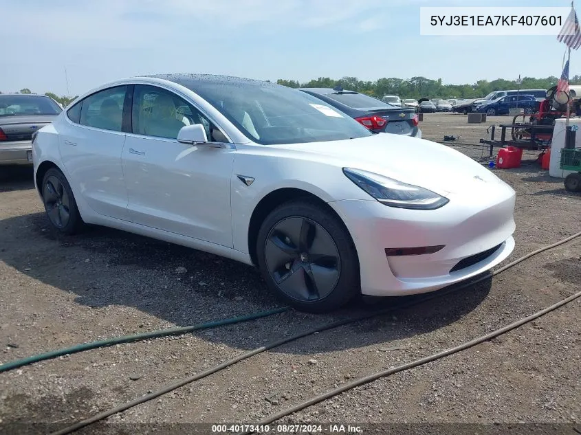 5YJ3E1EA7KF407601 2019 Tesla Model 3 Long Range/Mid Range/Standard Range/Standard Range Plus