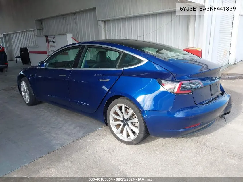 5YJ3E1EA3KF441339 2019 Tesla Model 3 Long Range/Mid Range/Standard Range/Standard Range Plus