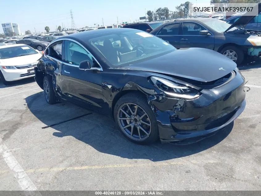 2019 Tesla Model 3 Long Range/Mid Range/Standard Range/Standard Range Plus VIN: 5YJ3E1EA1KF395767 Lot: 40246128