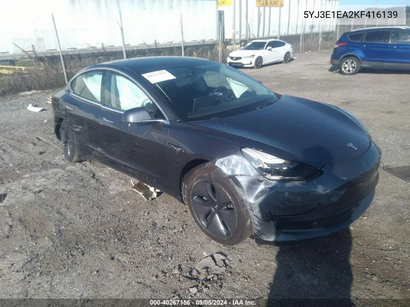 5YJ3E1EA2KF416139 2019 Tesla Model 3