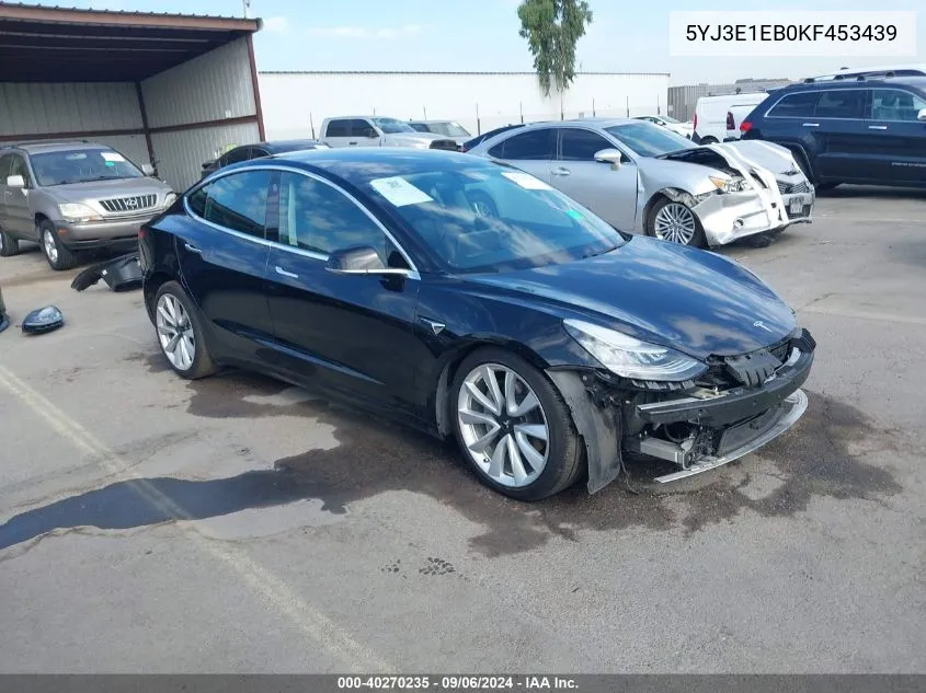 5YJ3E1EB0KF453439 2019 Tesla Model 3 Long Range/Performance