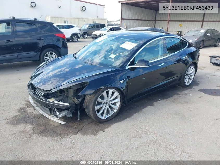 5YJ3E1EB0KF453439 2019 Tesla Model 3 Long Range/Performance