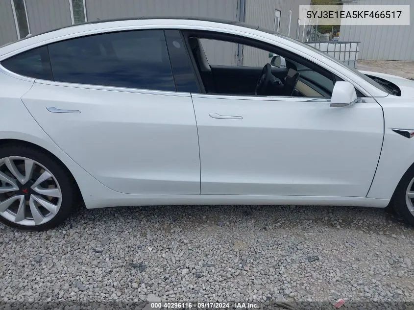 2019 Tesla Model 3 Long Range/Mid Range/Standard Range/Standard Range Plus VIN: 5YJ3E1EA5KF466517 Lot: 40296116