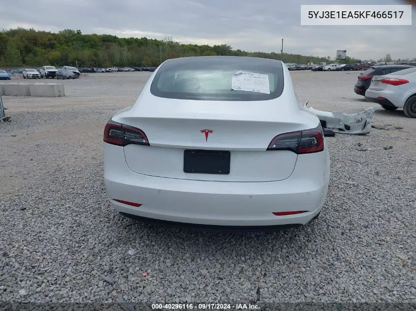 5YJ3E1EA5KF466517 2019 Tesla Model 3 Long Range/Mid Range/Standard Range/Standard Range Plus