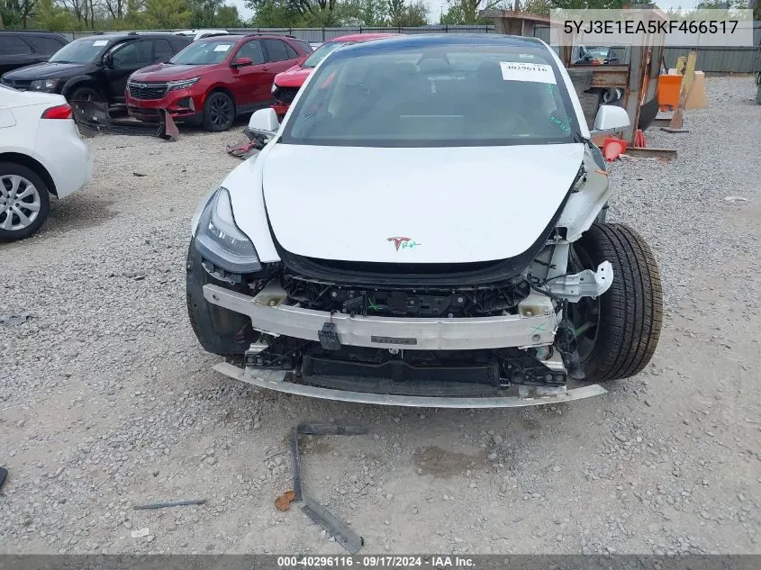 2019 Tesla Model 3 Long Range/Mid Range/Standard Range/Standard Range Plus VIN: 5YJ3E1EA5KF466517 Lot: 40296116