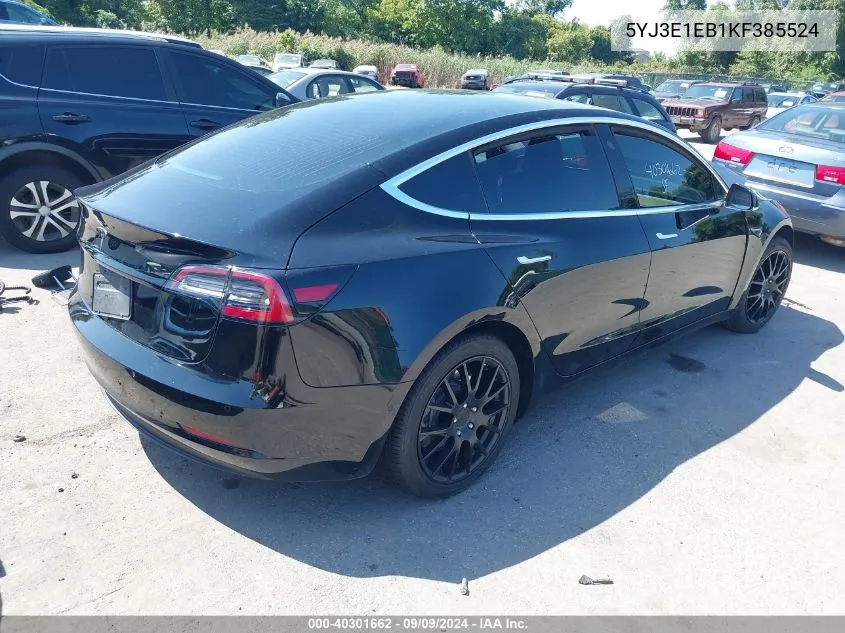 5YJ3E1EB1KF385524 2019 Tesla Model 3 Long Range/Performance