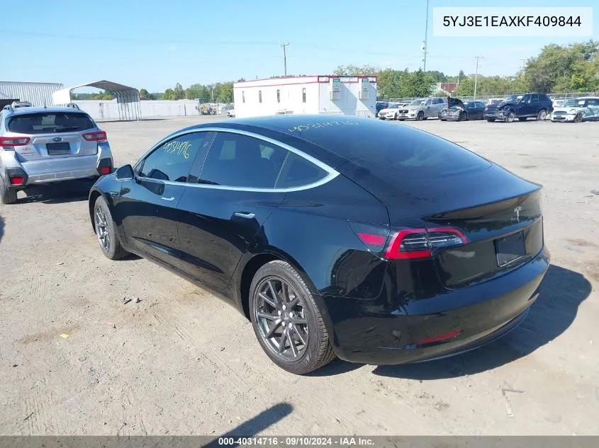 5YJ3E1EAXKF409844 2019 Tesla Model 3 Long Range/Mid Range/Standard Range/Standard Range Plus