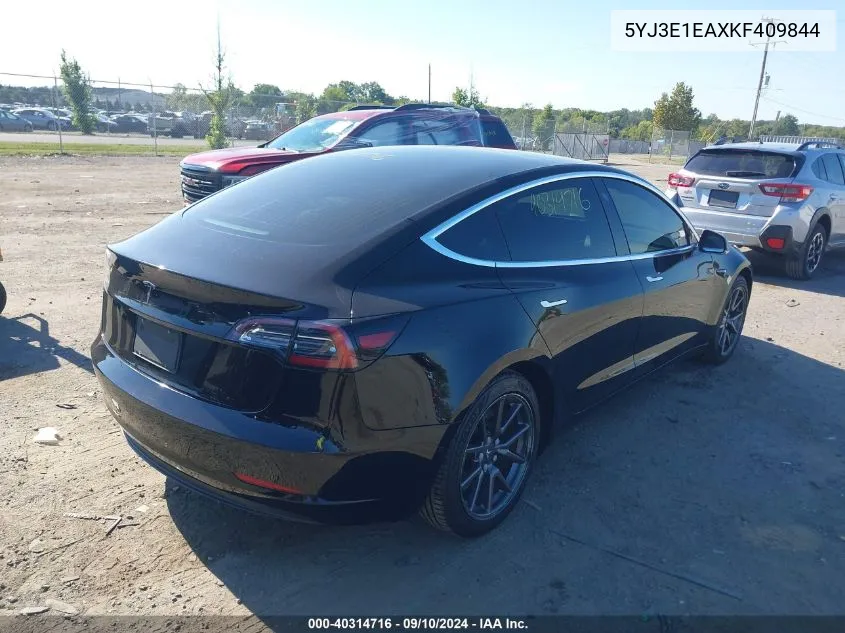 5YJ3E1EAXKF409844 2019 Tesla Model 3 Long Range/Mid Range/Standard Range/Standard Range Plus