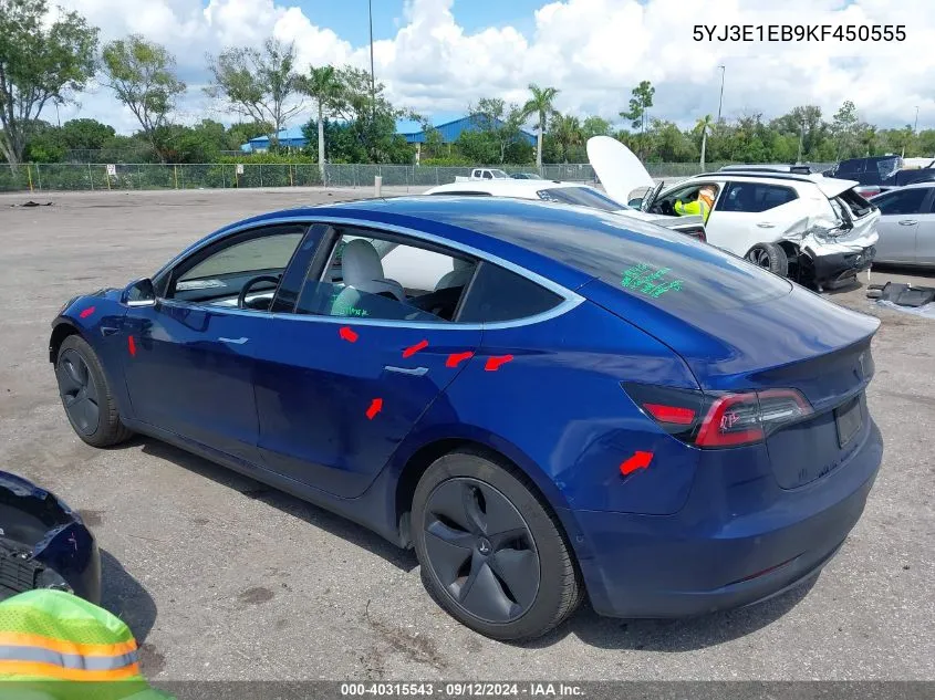 5YJ3E1EB9KF450555 2019 Tesla Model 3 Long Range/Performance