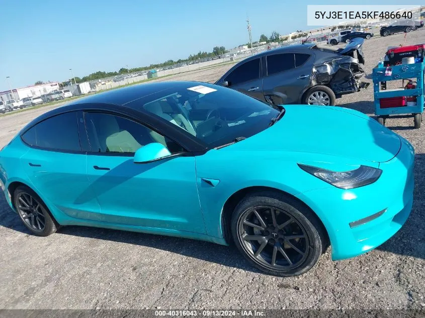 5YJ3E1EA5KF486640 2019 Tesla Model 3