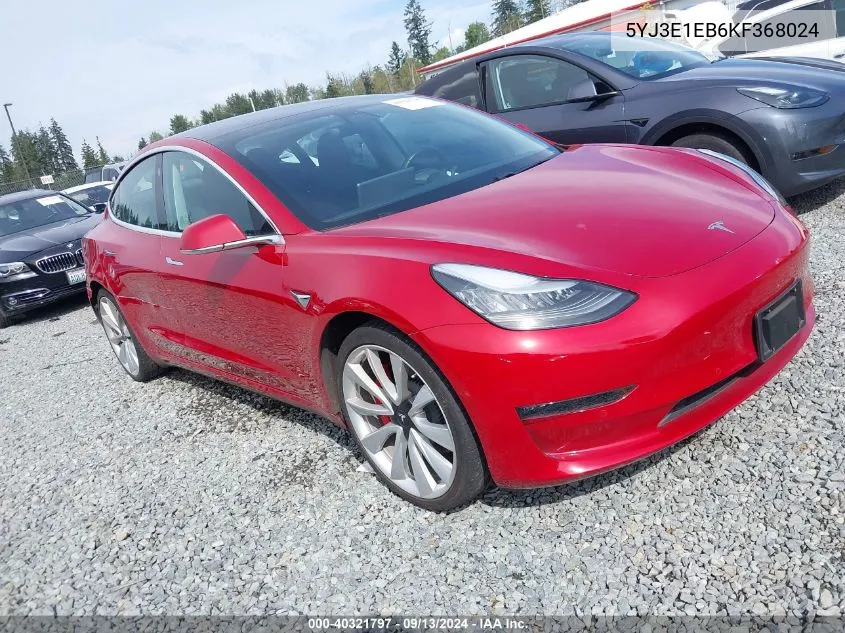 5YJ3E1EB6KF368024 2019 Tesla Model 3 Long Range/Performance