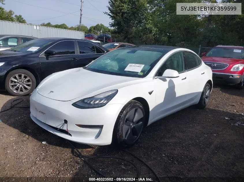 5YJ3E1EB1KF359599 2019 Tesla Model 3 Long Range/Performance