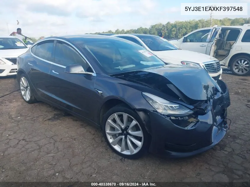 5YJ3E1EAXKF397548 2019 Tesla Model 3