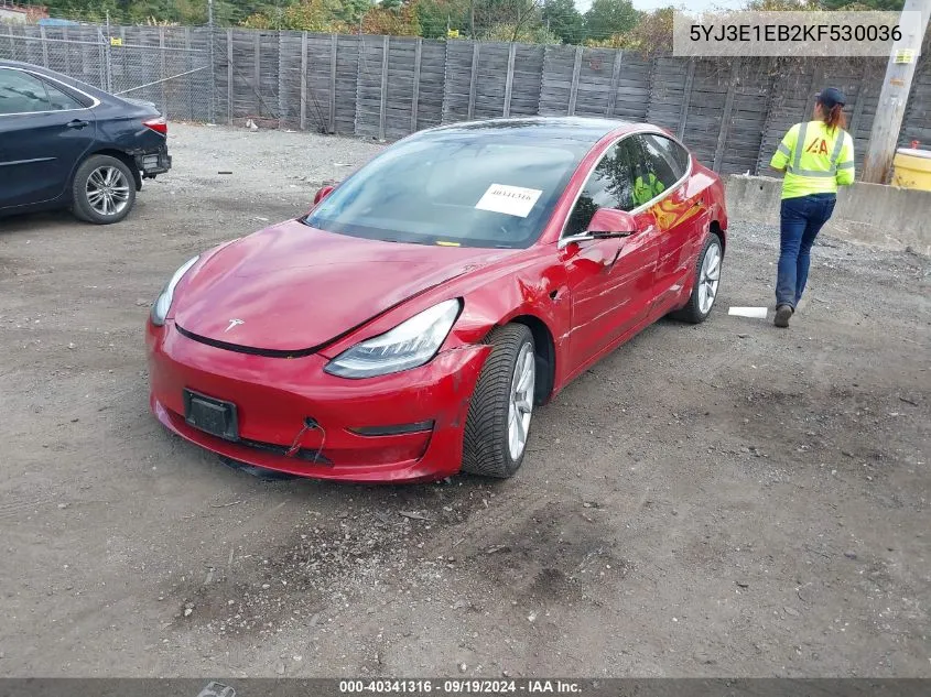 5YJ3E1EB2KF530036 2019 Tesla Model 3 Long Range/Performance