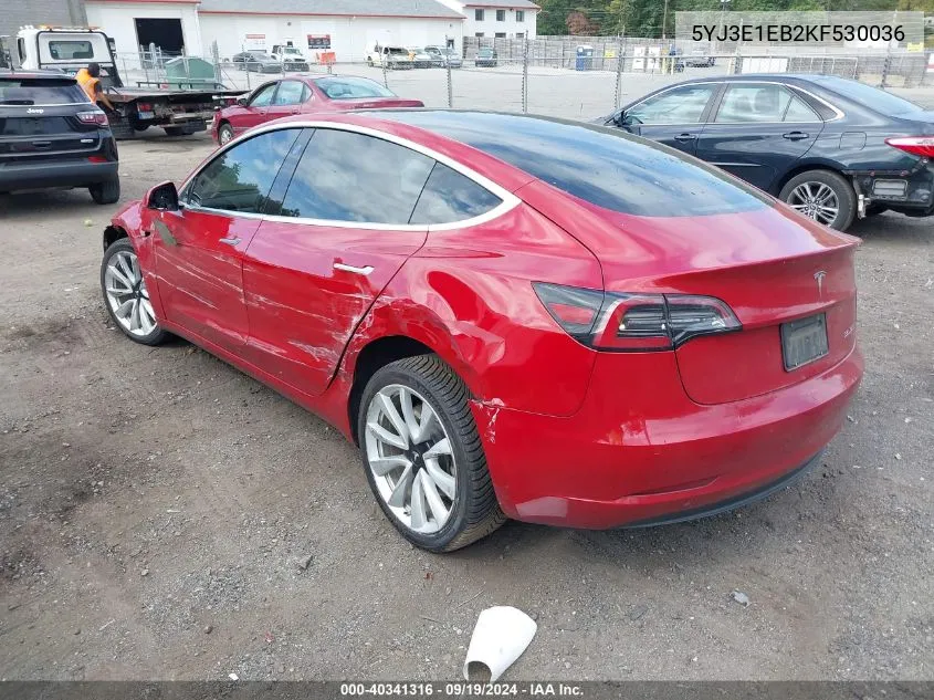 5YJ3E1EB2KF530036 2019 Tesla Model 3 Long Range/Performance