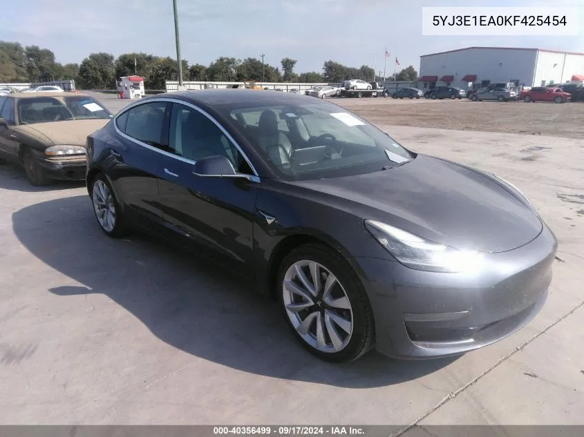 5YJ3E1EA0KF425454 2019 Tesla Model 3 Long Range/Mid Range/Standard Range/Standard Range Plus