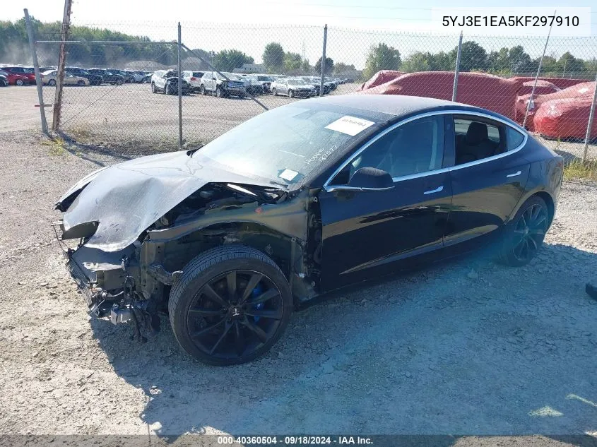 2019 Tesla Model 3 VIN: 5YJ3E1EA5KF297910 Lot: 40360504