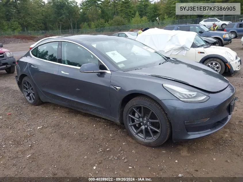 5YJ3E1EB7KF386905 2019 Tesla Model 3 Long Range/Performance