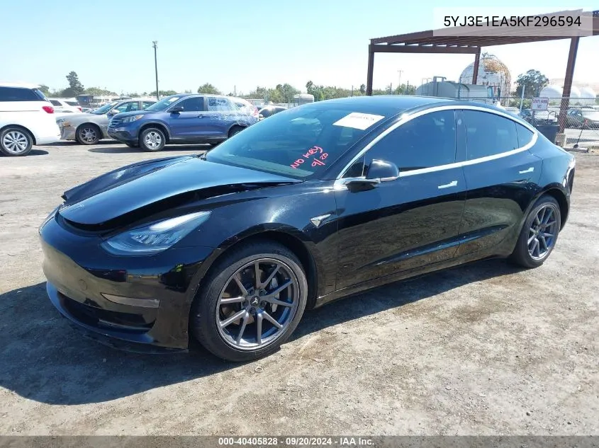 5YJ3E1EA5KF296594 2019 Tesla Model 3 Long Range/Mid Range/Standard Range/Standard Range Plus