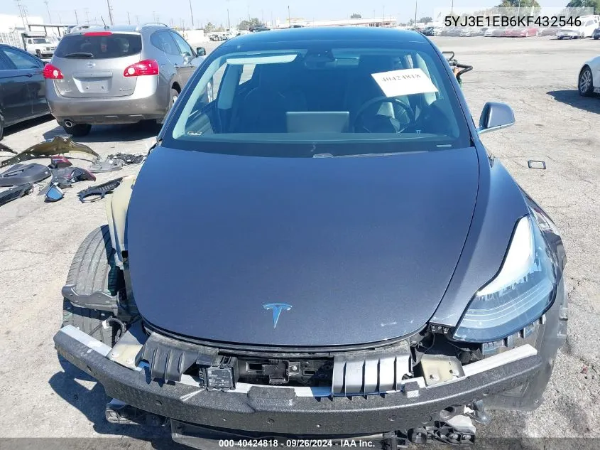 5YJ3E1EB6KF432546 2019 Tesla Model 3 Long Range/Performance