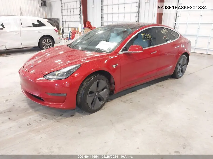 2019 Tesla Model 3 Long Range/Mid Range/Standard Range/Standard Range Plus VIN: 5YJ3E1EA8KF301884 Lot: 40444654