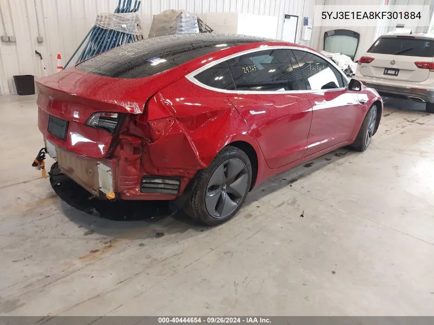 2019 Tesla Model 3 Long Range/Mid Range/Standard Range/Standard Range Plus VIN: 5YJ3E1EA8KF301884 Lot: 40444654