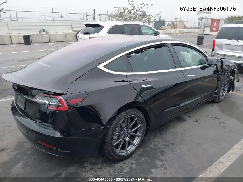 5YJ3E1EA4KF306175 2019 Tesla Model 3 Long Range/Mid Range/Standard Range/Standard Range Plus