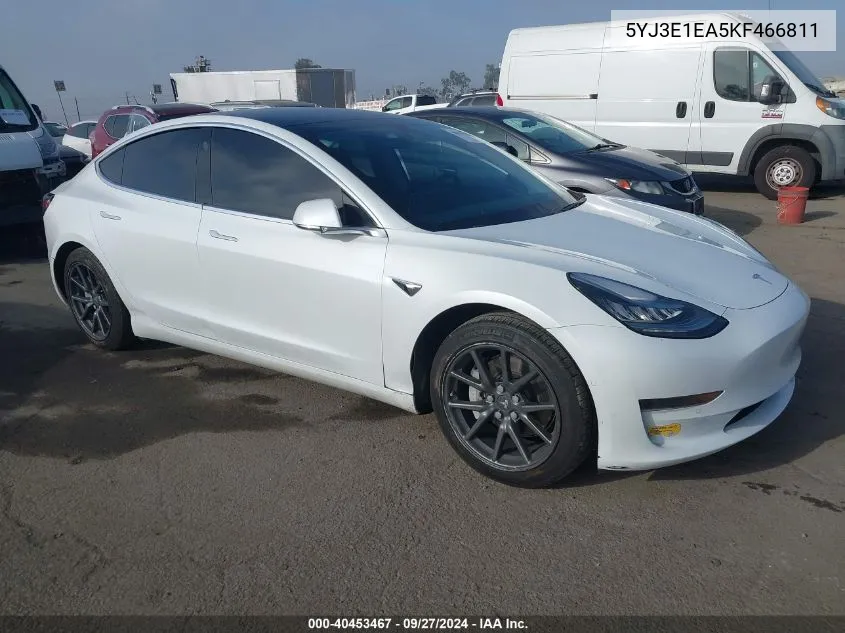 2019 Tesla Model 3 Long Range/Mid Range/Standard Range/Standard Range Plus VIN: 5YJ3E1EA5KF466811 Lot: 40453467