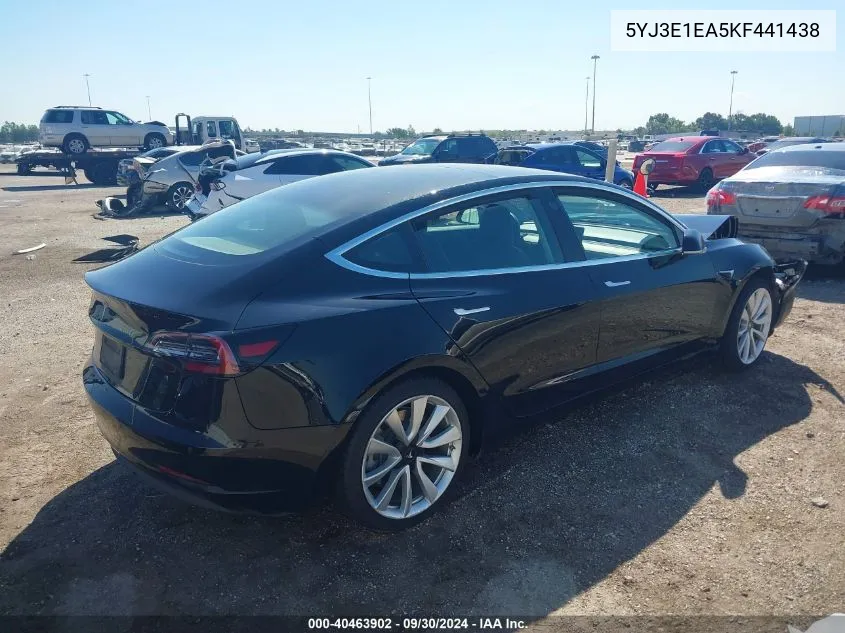 2019 Tesla Model 3 Long Range/Mid Range/Standard Range/Standard Range Plus VIN: 5YJ3E1EA5KF441438 Lot: 40463902